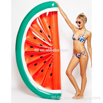 PVC material inflatable red watermelon overwater floating mat